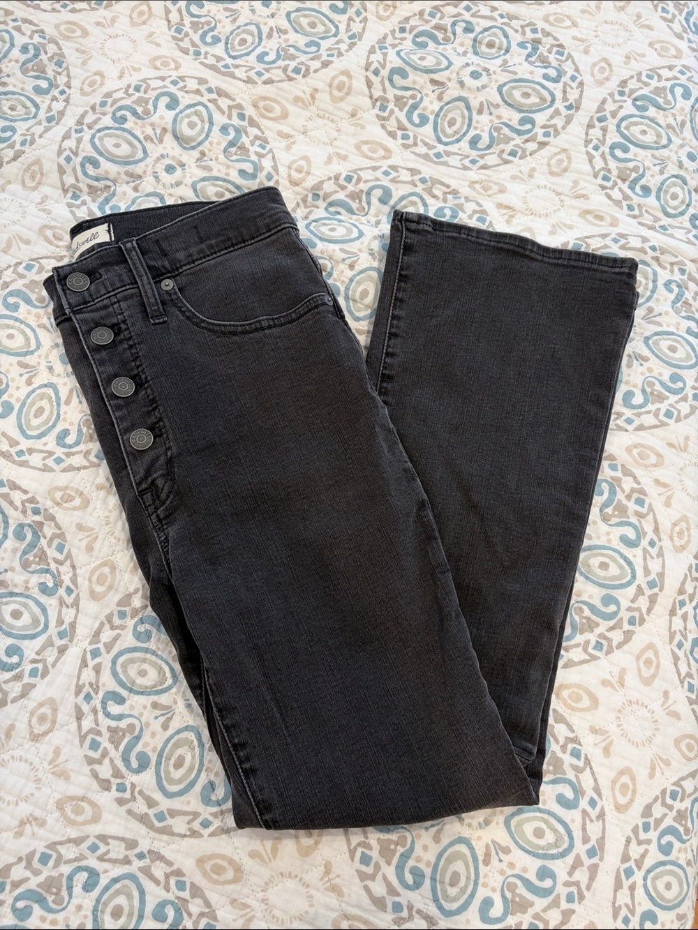 Women’s madewell black washed out jeans size 28
